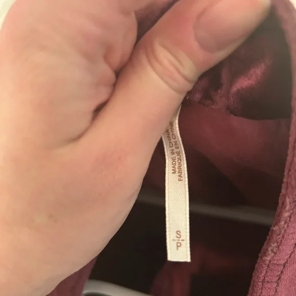 Free People velvet military jacket in Wine - Picture 4 of 5